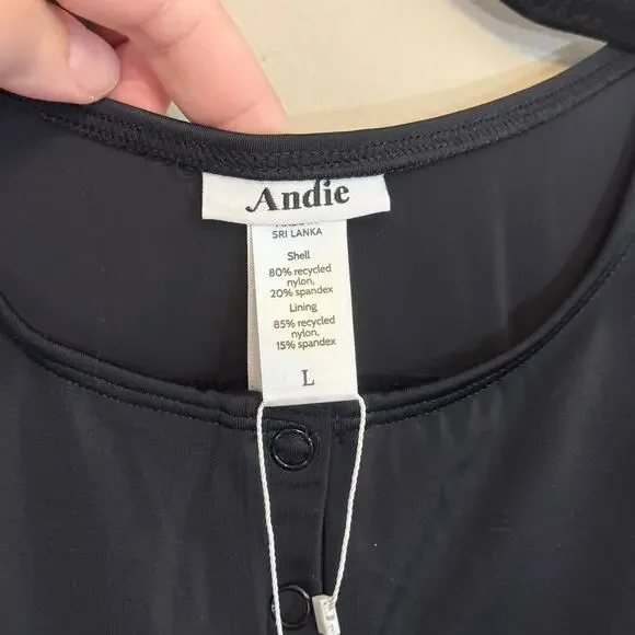 Andie Swimsuit Black Large NWT - Picture 6 of 8